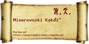 Miserovszki Kató névjegykártya
